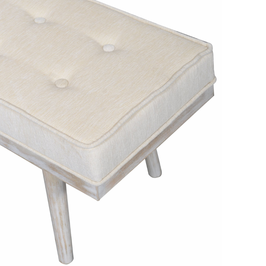 Capella Beige Upholstered Cushioned Dining Bench Seat - 120 Cm - Fab Habitat , Benches, 
