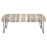 Carina Upholstered Entryway Bench With Hair Pin Legs - 120 Cm - Fab Habitat , Benches, 