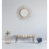 Carina Upholstered Entryway Bench With Hair Pin Legs - 120 Cm - Fab Habitat , Benches, 