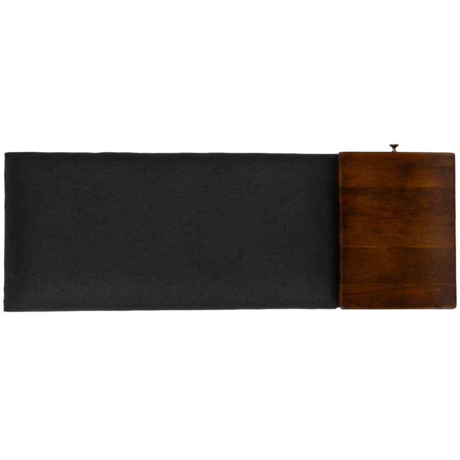 Castor Charcoal Fabric & Wood Seating Entryway Bench with Drawer - 100 cm - Fab Habitat , Benches, 