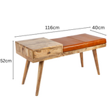 Castor Leather Ottoman – Stylish Faux Leather Footrest – Buy Online in Australia