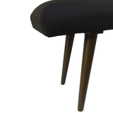 Celeste 2 Seater Charcoal Black Upholstered Bench Seat - 117cm - Fab Habitat , Benches, 