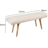 Celeste Beige Ottoman 60cm – Round Upholstered Footstool – Buy Ottoman Online in Australia