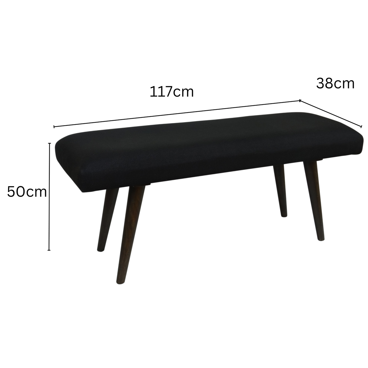 Celeste Charcoal Black Ottoman – Modern Fabric Pouffe – Buy Online in Australia