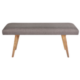 Celeste Grey Upholstered Indoor Seating Bench - 117 Cm - Fab Habitat , Benches, 