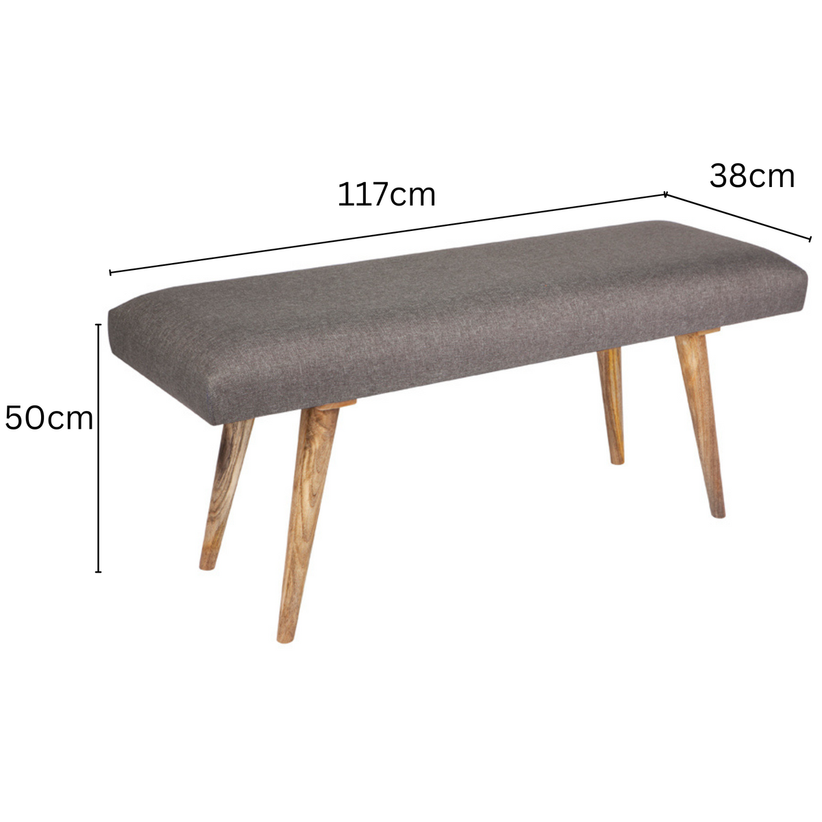 Celeste Grey Ottoman – Round Upholstered Footstool – Buy Online in Australia