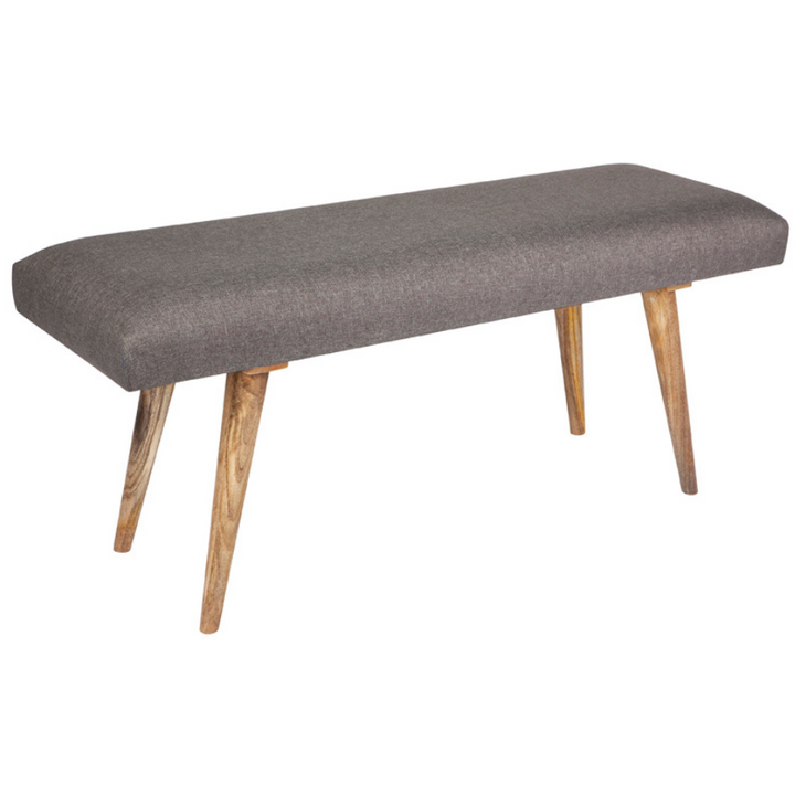 Celeste Grey Upholstered Indoor Seating Bench - 117 Cm - Fab Habitat , Benches, 