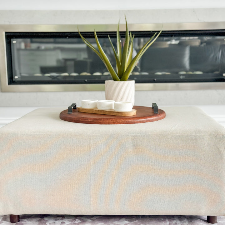 Celeste Beige Upholstered Ottoman - Fab Habitat , Benches, [product_size],