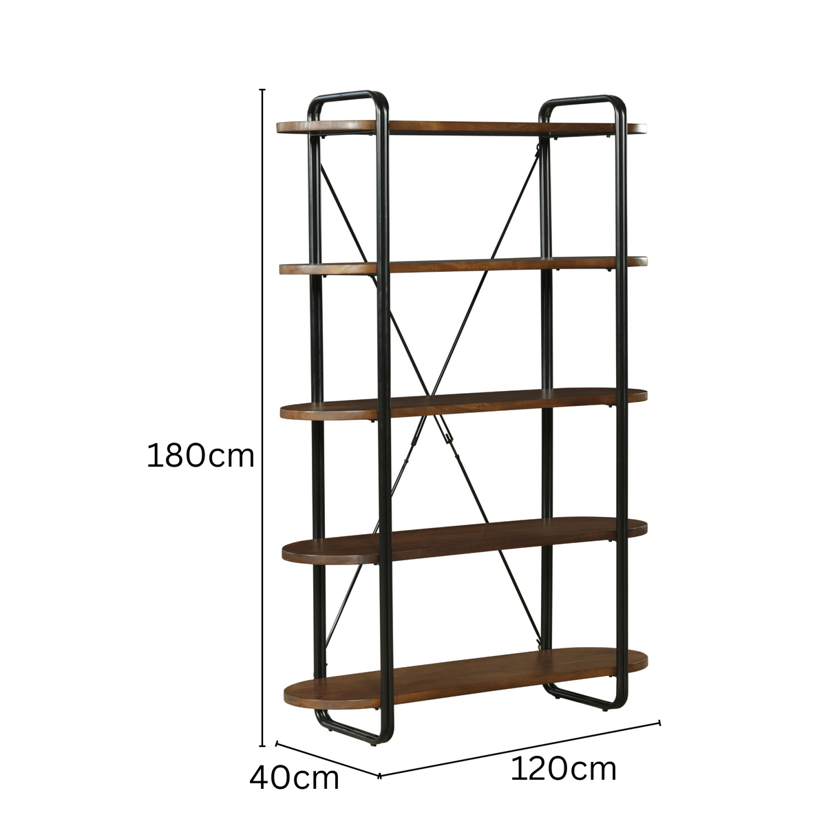 Chitra 5-Tier Wooden Bookshelf – Modern Bookcase – Buy Bookshelf Online in Australia