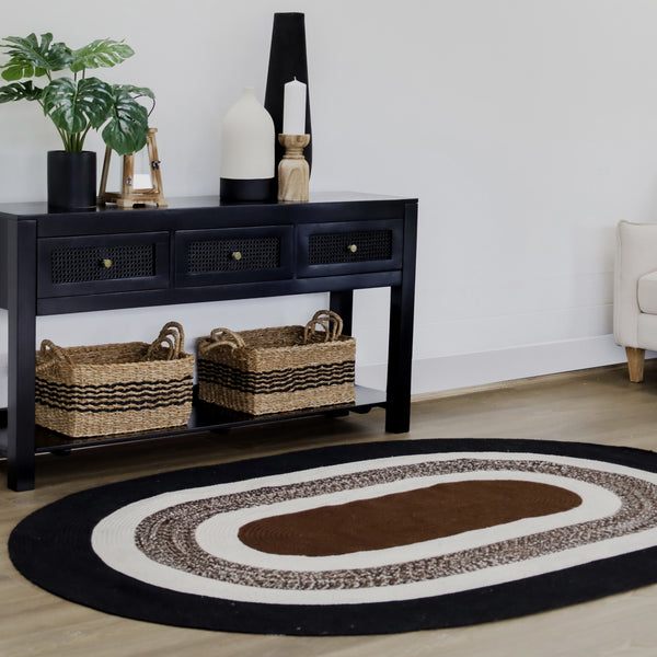 Churchill oval jute rug – 150x240 cm natural fibre – handcrafted floor rug – buy online in Australia