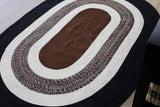 Churchill oval rug under dining table – 150x240 cm jute rug – bohemian floor decor – buy online in Australia