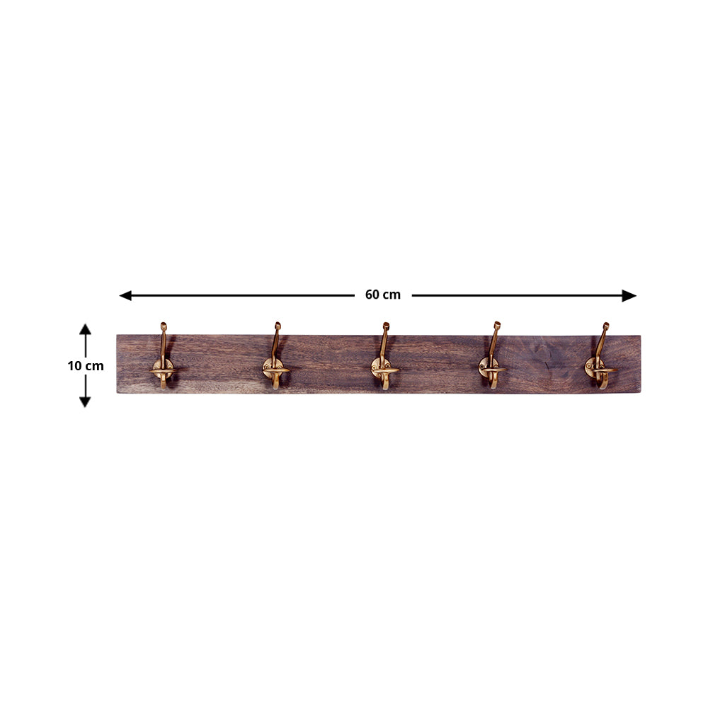 Columba 90 cm Wood And Metal Wall Hook - Fab Habitat , Wall Hooks, [product_size],