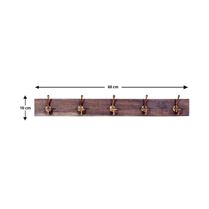 Columba 90 cm Wood And Metal Wall Hook - Fab Habitat , Wall Hooks, [product_size],