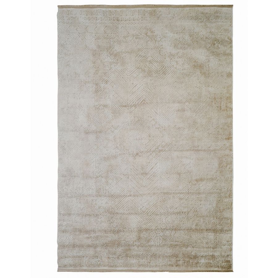 Corin Beige machine washable rug 150x210 cm – elegant modern design for living room – soft area rug – buy online in Australia