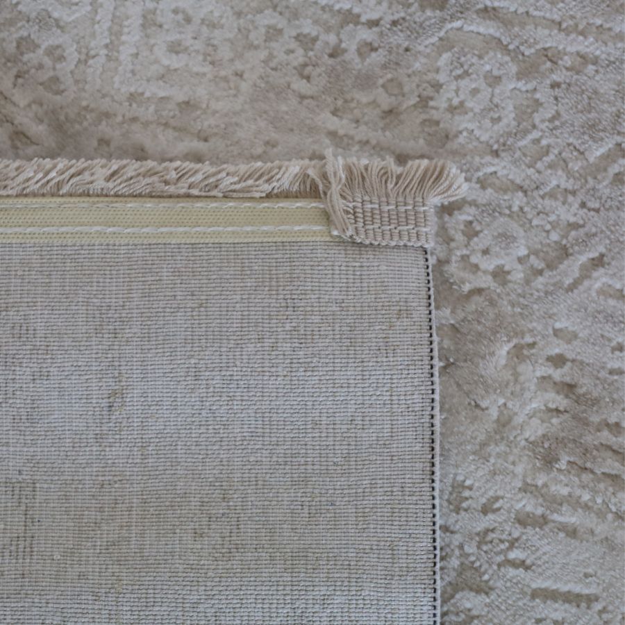 Corner of Corin Beige area rug – soft edge finish and durable fabric – 150x210 cm – buy online in Australia