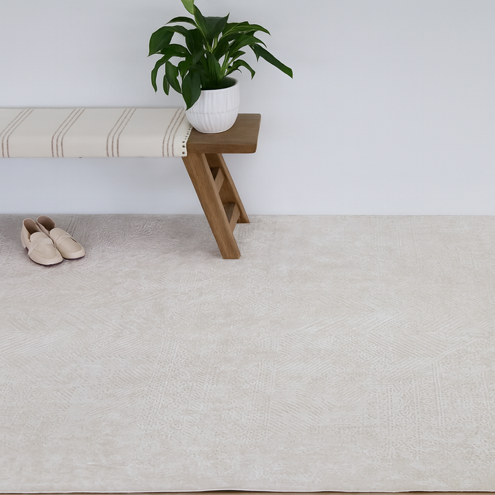 Corin Beige Distressed Rug