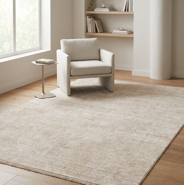 Corin Beige Distressed Rug