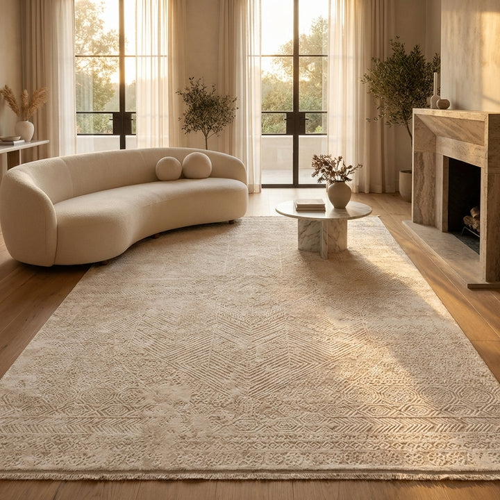 Corin Beige Distressed Large Rug