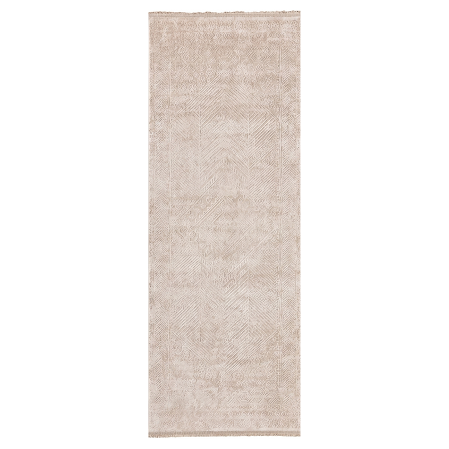 Corin Beige Distressed Runner Rug