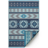 Cusco Tribal Blue Toned Recycled Plastic Reversible Large Mat - Fab Habitat , Recycled Plastic Rugs & Mats, 
