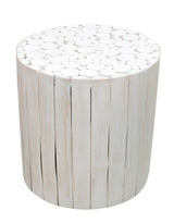 Musca Wooden White Finish Side Table - Fab Habitat , Side Tables, 