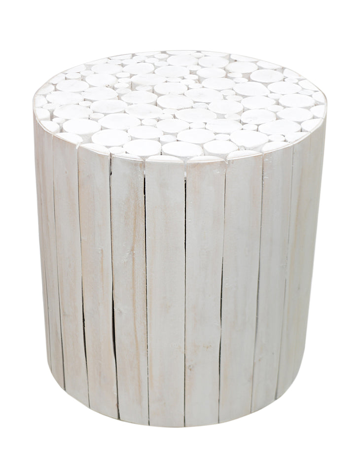 Musca Wooden White Finish Side Table - Fab Habitat , Side Tables, [product_size],