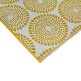 Daisies Yellow Recycled Plastic Outdoor Rug - Fab Habitat , Recycled Plastic Rugs & Mats, 