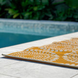 Daisies Yellow Recycled Plastic Large Outdoor Rug - Fab Habitat , Recycled Plastic Rugs & Mats, 