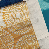 Daisies Yellow Recycled Plastic Large Outdoor Rug - Fab Habitat , Recycled Plastic Rugs & Mats, 