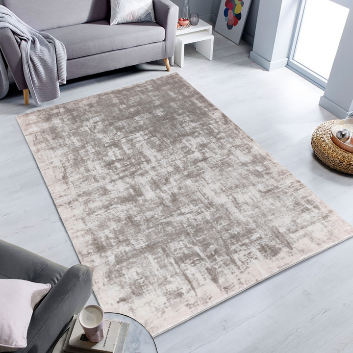 Denau Beige Distressed Machine Washable Large Rug