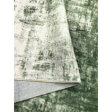 Denau Green Distressed Machine Washable Large Rug