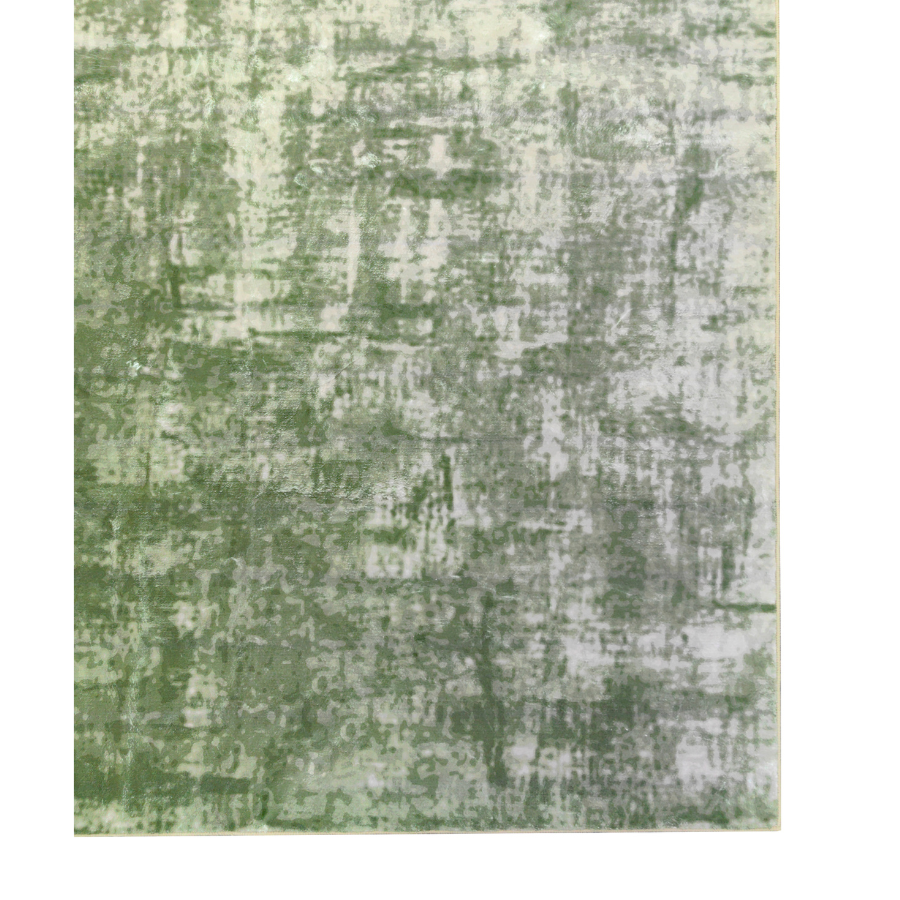 Denau Green Distressed Machine Washable Large Rug