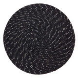 Set Of 4 Deryn Black Braided 35 cm Jute Round Placemat - Fab Habitat , Placemats, 