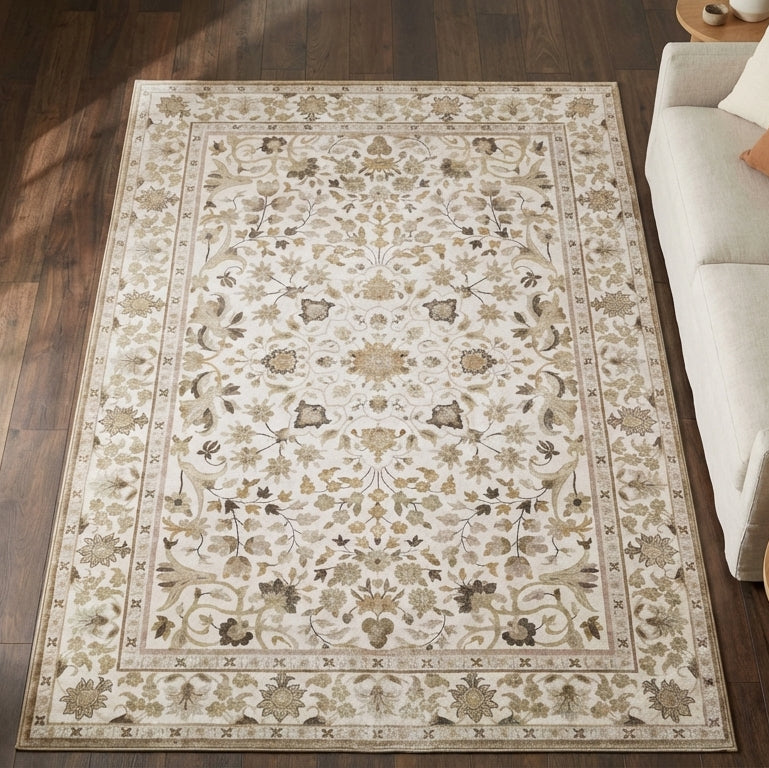 Dhruv Multicoloured Distressed Machine Washable Large Rug