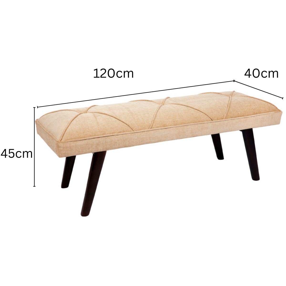 Diana Upholstered Ottoman – Soft Fabric Pouffe – Buy Online in Australia