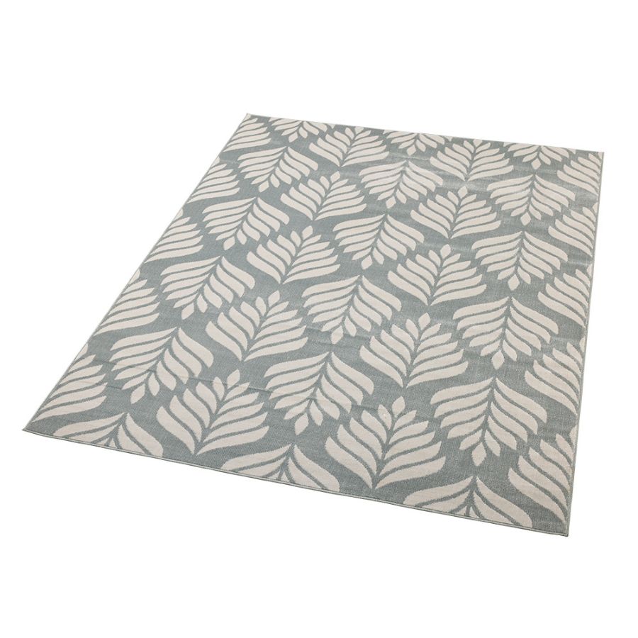 Dibang Aqua Light Green and Cream Indoor Outdoor Rug