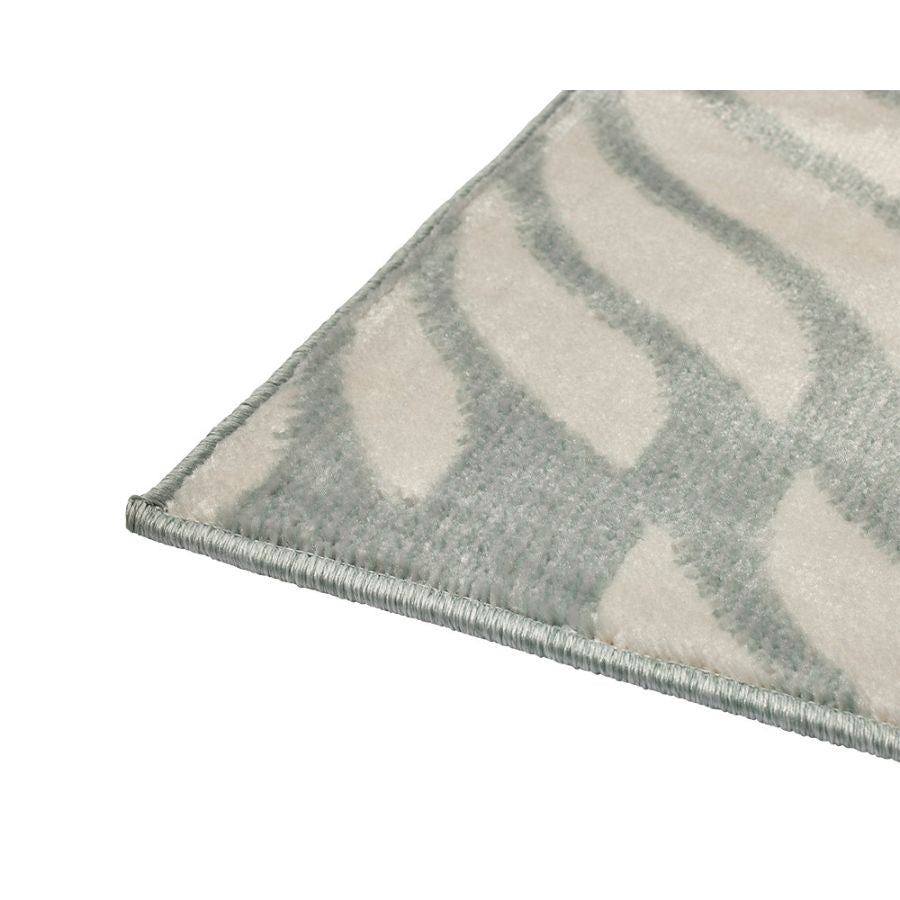 Dibang Aqua Light Green and Cream Indoor Outdoor Large Rug