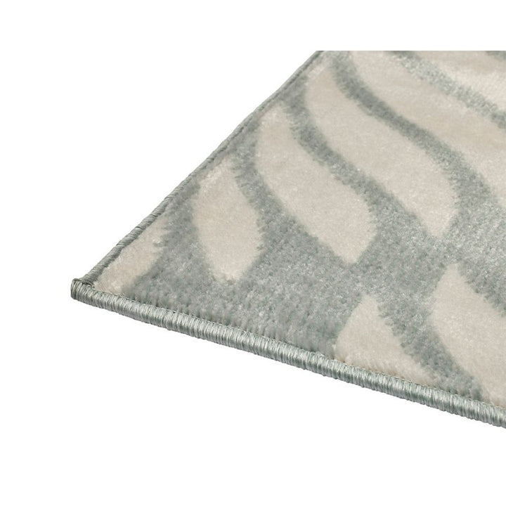 Dibang Aqua Light Green and Cream Indoor Outdoor Large Rug