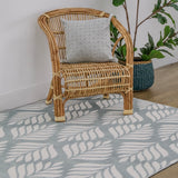 Dibang Aqua Light Green and Cream Indoor Outdoor Large Rug