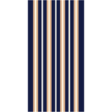 Dora Navy Beige and White Striped Polypropylene Kitchen Mat