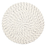 Set Of 4 Dove Ivory Braided 35 cm Jute Round Placemat - Fab Habitat , Placemats, 