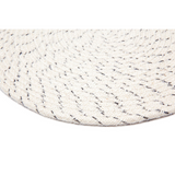 Set Of 4 Dove Ivory Braided 35 cm Jute Round Placemat - Fab Habitat , Placemats, 