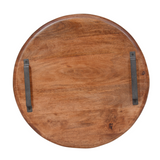 Duqqa Mango Wood 50x50cm Round Serving Board - Fab Habitat , Serving Boards, 