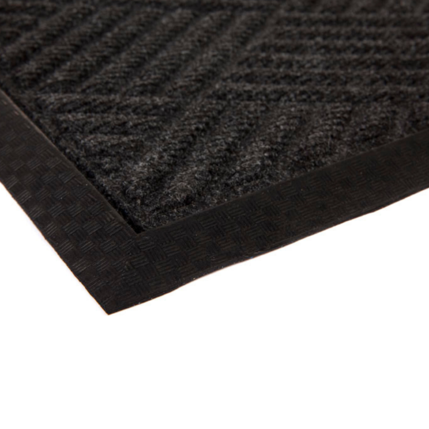 Ellora Charcoal Black Thin Polypropylene Doormat - Fab Habitat , Doormats, 