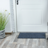 Ellora Charcoal Black Thin Polypropylene Doormat - Fab Habitat , Doormats, 
