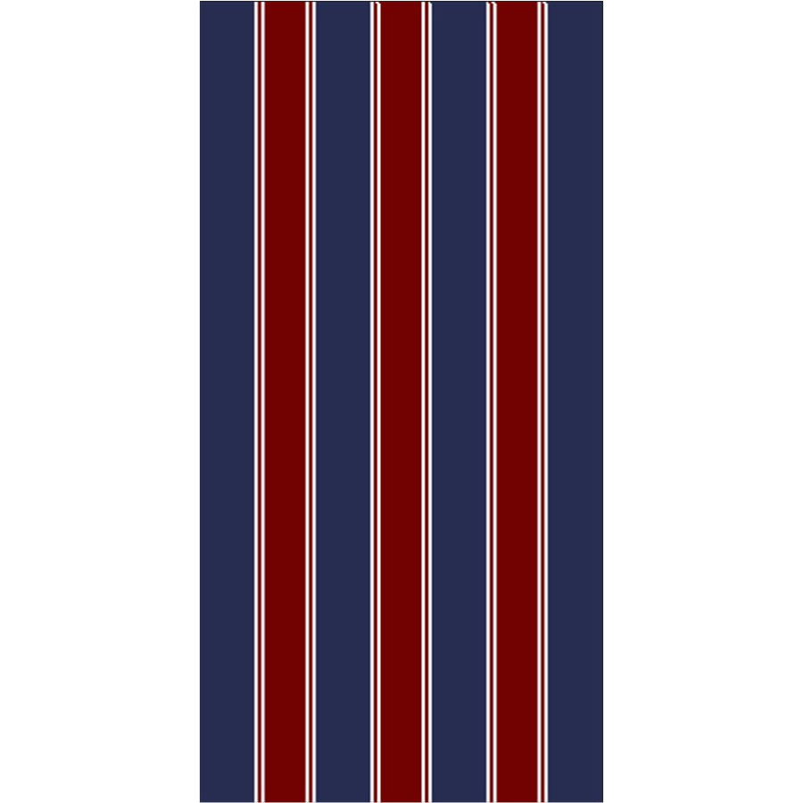 Eloise Navy Blue Striped Polypropylene Kitchen Mat