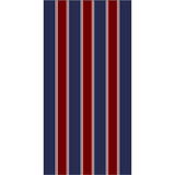 Eloise Navy Blue Striped Polypropylene Kitchen Mat
