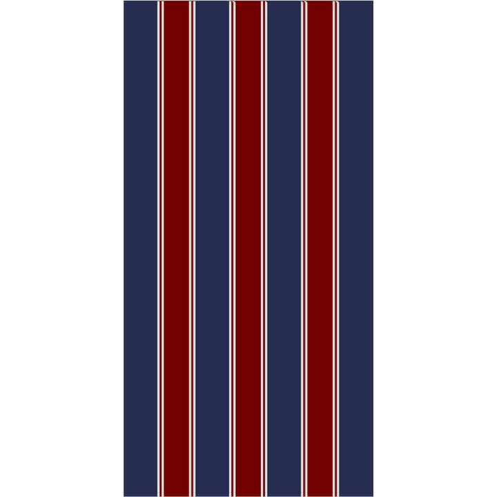 Eloise Navy Blue Striped Polypropylene Kitchen Mat
