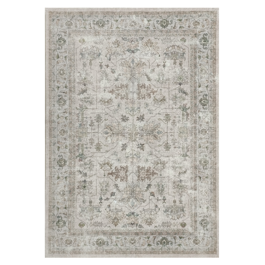 Ersari Multicoloured Distressed Machine Washable Rug