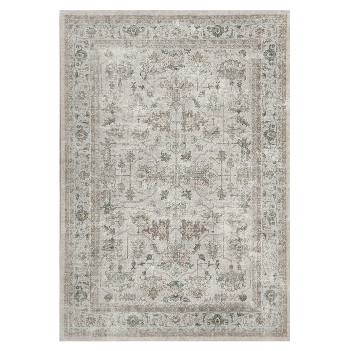 Ersari Multicoloured Distressed Machine Washable Large Rug